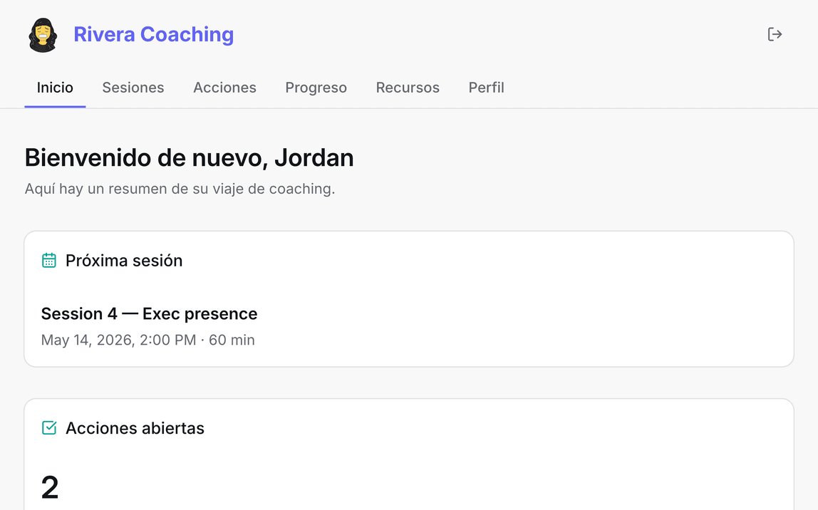 Un único lugar para el trabajo entre sesiones